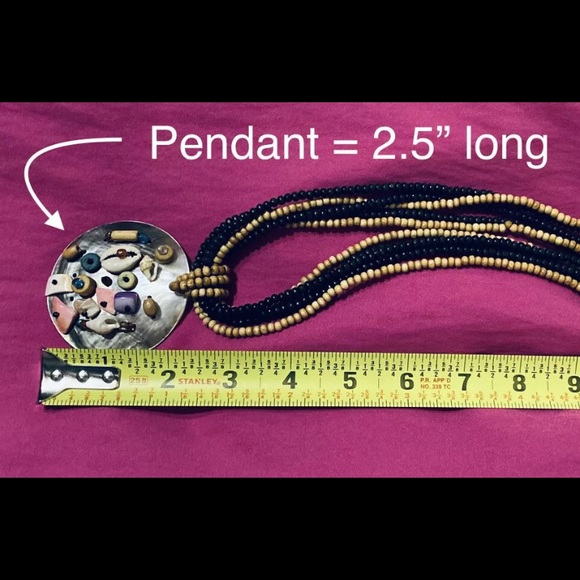 🏖 HP 🏖 Beach Jewelry! Hand Stitched Beads & Shell Pendant - Picture 8 of 10